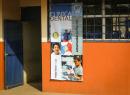 Banner in Spanish at the school