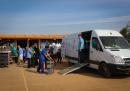 Unloading the van