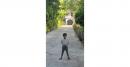 Small Indian School Boy Guards Pathway